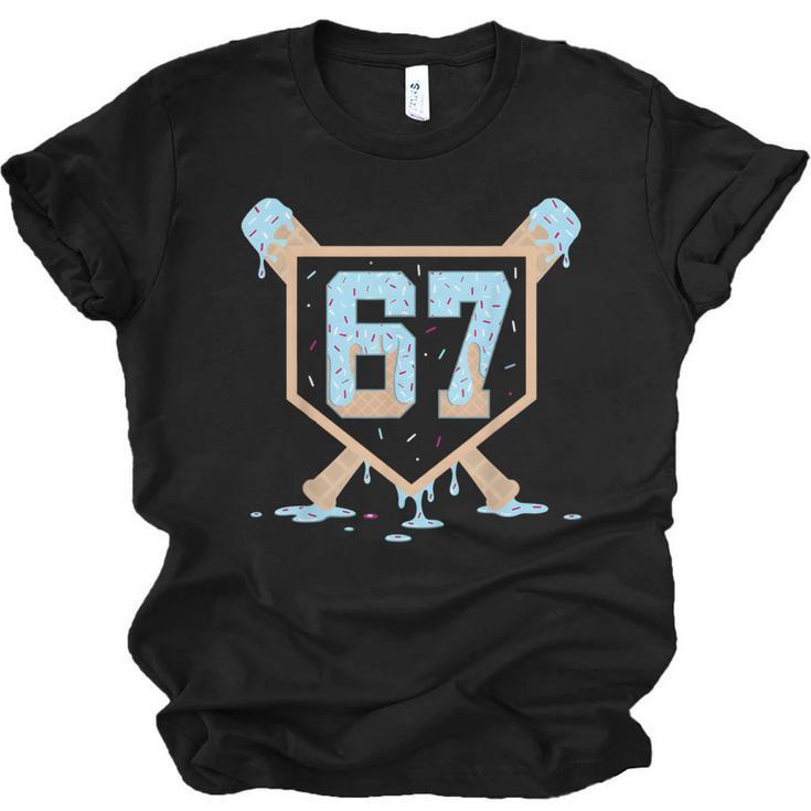 67 Ice Cream Drip Baseball Meme Six Seven Gen Alpha Unisex Jersey T-Shirt