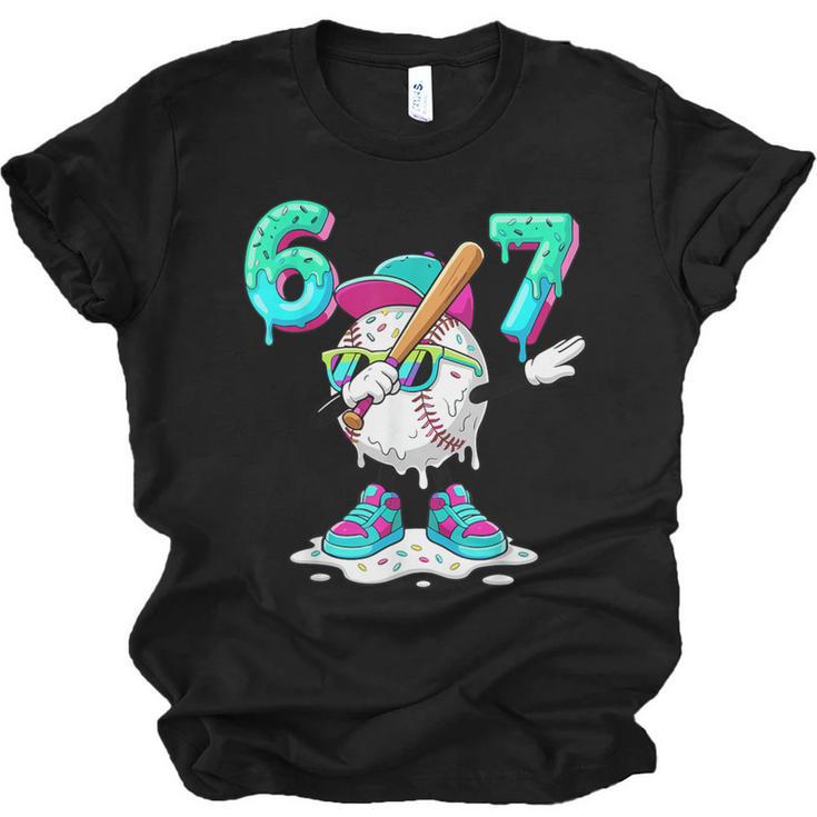 67 Meme Six Seven 6 7 Meme Dab Baseball Ice Cream Drip Unisex Jersey T-Shirt
