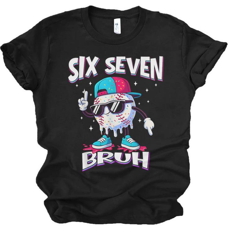 67 Meme Six Seven Baseball Ice Cream Drip Girls Boys Unisex Jersey T-Shirt