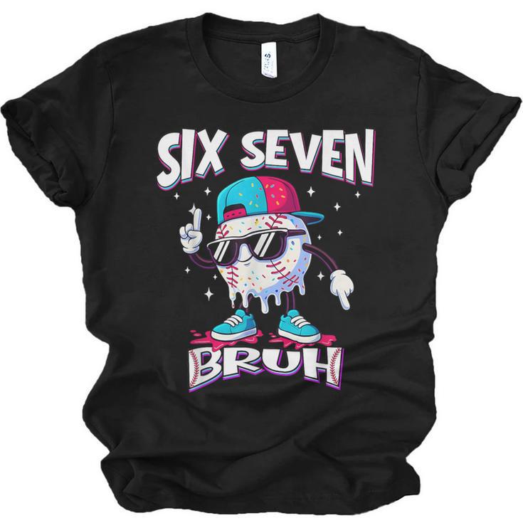 67 Meme Six Seven Bruh Baseball Ice Cream Drip Unisex Jersey T-Shirt
