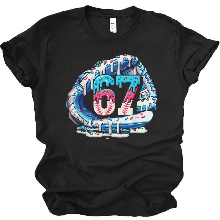 67 Meme Slang Baseball Glove Drip Ice Cream Six Seven 6 7 Unisex Jersey T-Shirt