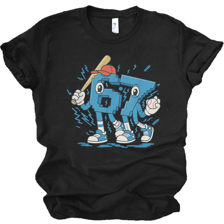 67 Six Seven 6-7 Italian Brainrot Kids Baseball Unisex Jersey T-Shirt