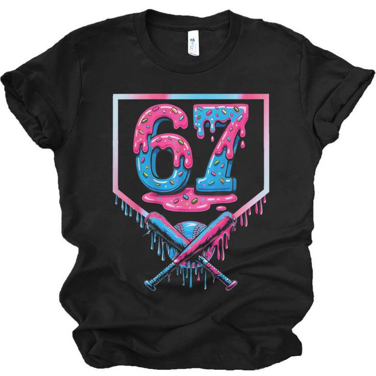67 Six Seven Baseball Ice Cream Drip Cool Meme 67 Unisex Jersey T-Shirt