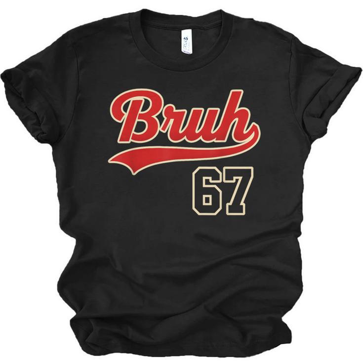 67 Six Seven Bruh Meme Baseball Vintage Style Men Boys Unisex Jersey T-Shirt