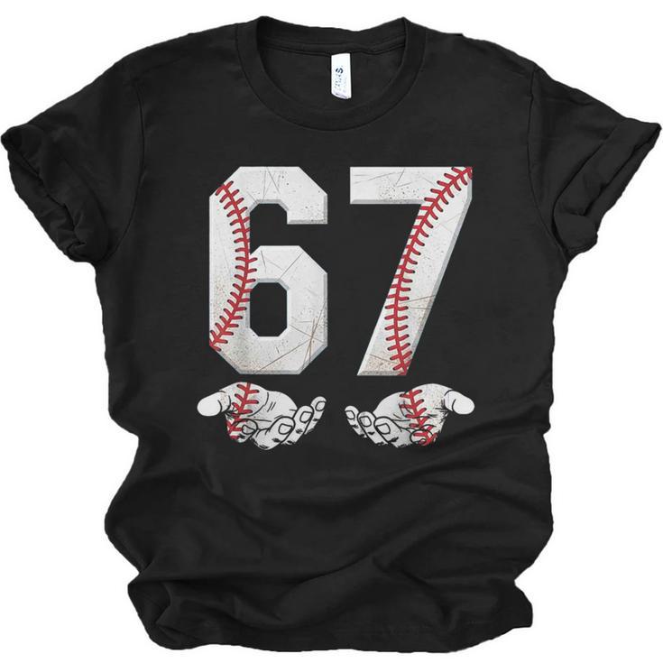67 Six Seven Number 6 7 Meme Baseball Six Seven For Boys Men Unisex Jersey T-Shirt