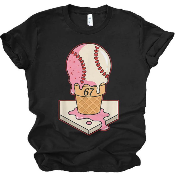 67 Tee Baseball Creamy Dripping Graphic Sixty-Seven Clothes Unisex Jersey T-Shirt