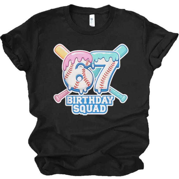 67th Birthday Squad Baseball Ice Cream Drip Birthday Squad Unisex Jersey T-Shirt