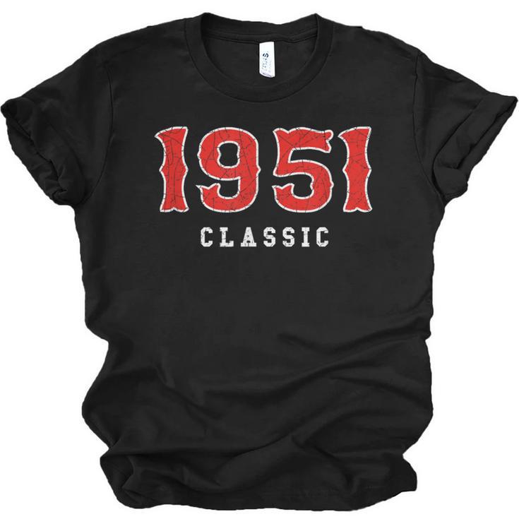 75 Year Old 1951 Classic Baseball Fan 75th Birthday Unisex Jersey T-Shirt