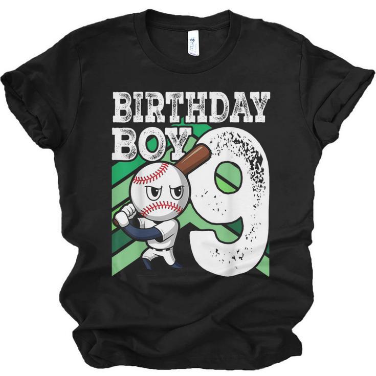 9th Birthday Baseball Birthday Party 9th Birthday Boy Unisex Jersey T-Shirt