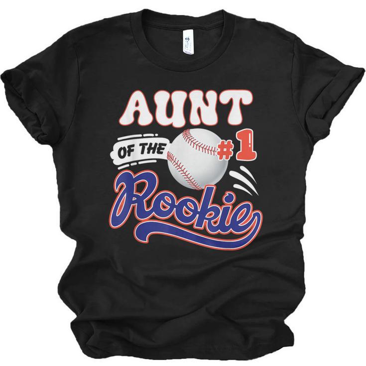 Aunt Rookie Of Year 1st Birthday Baseball Theme Matching Unisex Jersey T-Shirt
