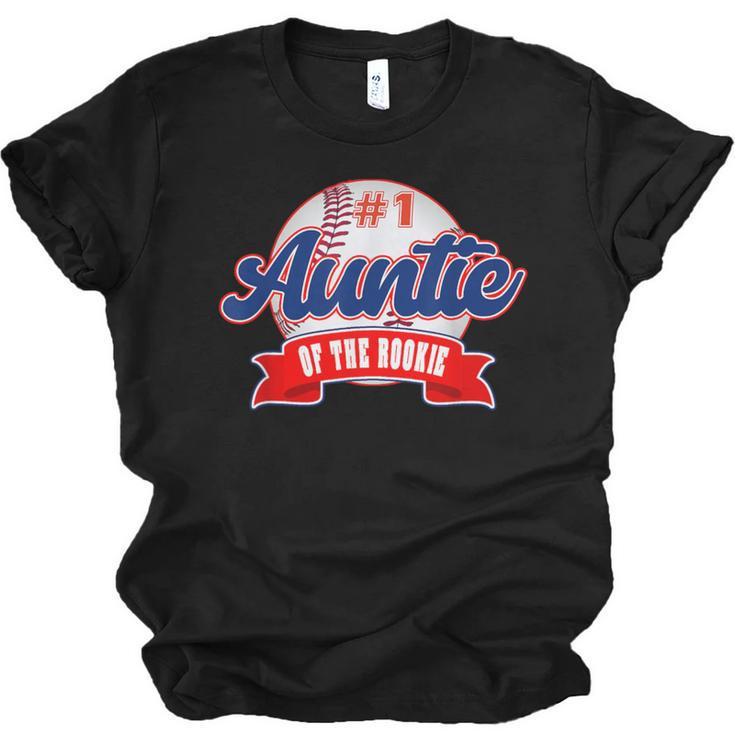 Auntie Rookie Of Year 1st Birthday Baseball Theme Matching Unisex Jersey T-Shirt