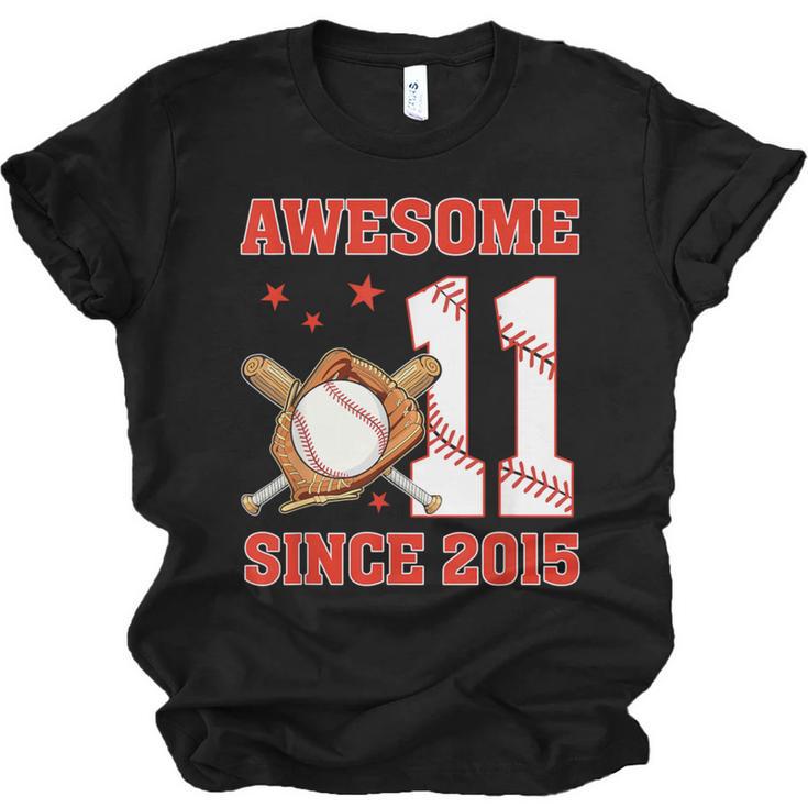 Awesome Since 2015 11 Year Old Boys Bday Baseball Theme Unisex Jersey T-Shirt