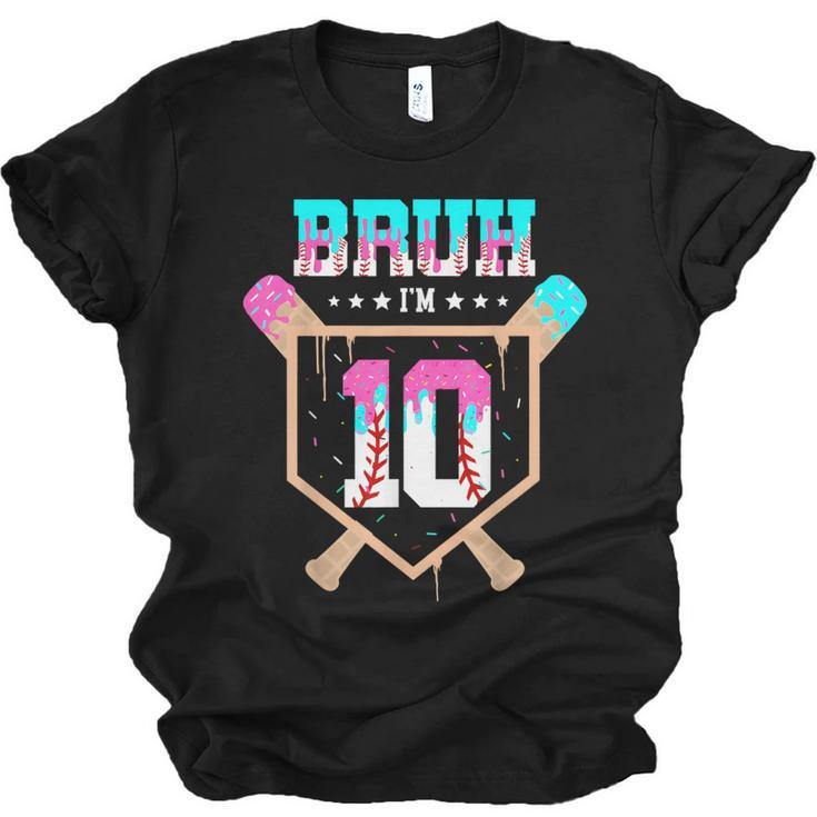 Baseball 10 Year Old Ice Cream Drip 10th Birthday Boy Player Unisex Jersey T-Shirt