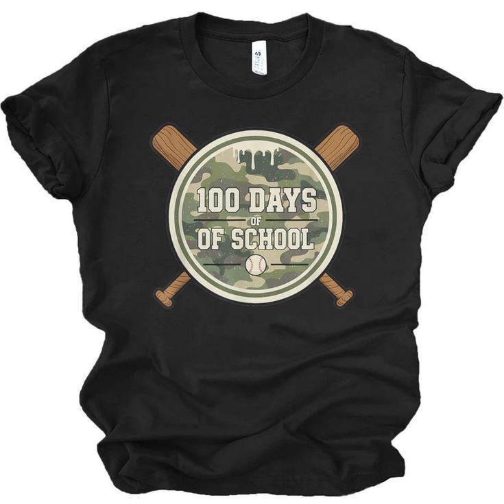 Baseball 100th Day Of School Camouflage Unisex Jersey T-Shirt