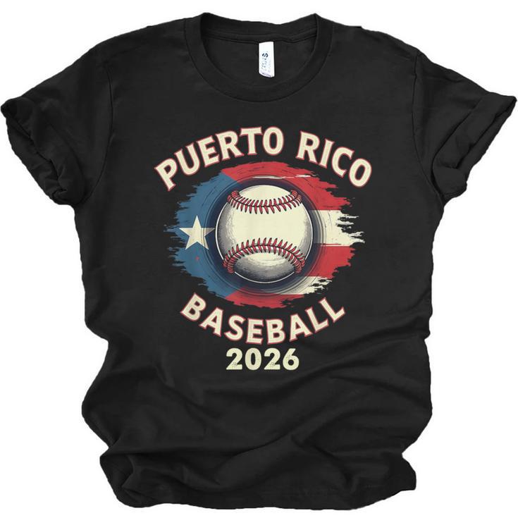 Baseball 2026 Puerto Rico Island Pride Sports Theme Unisex Jersey T-Shirt