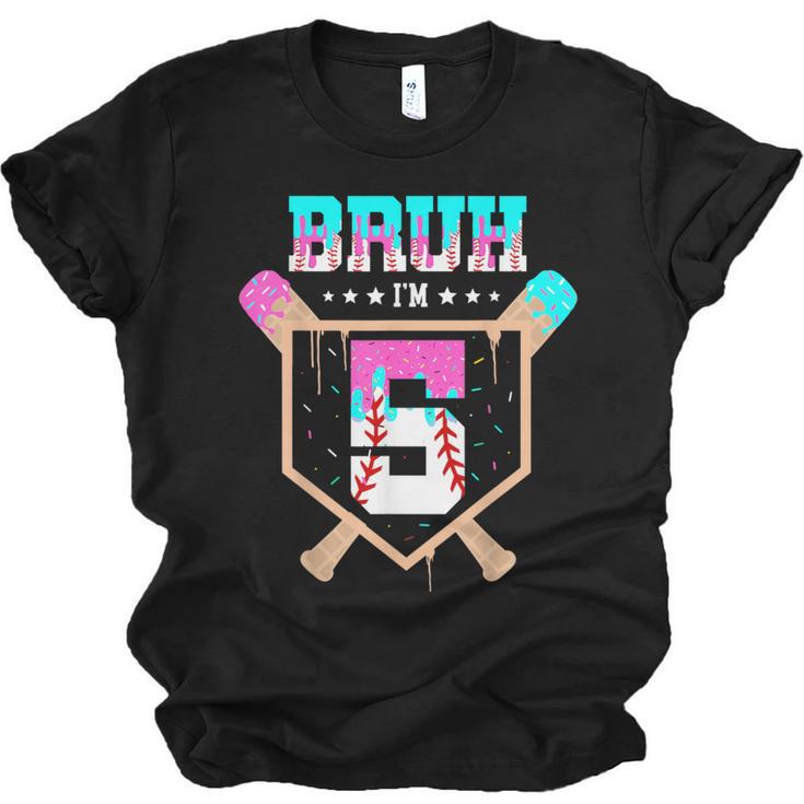 Baseball 5 Year Old Ice Cream Drip 5th Birthday Boys Player Unisex Jersey T-Shirt