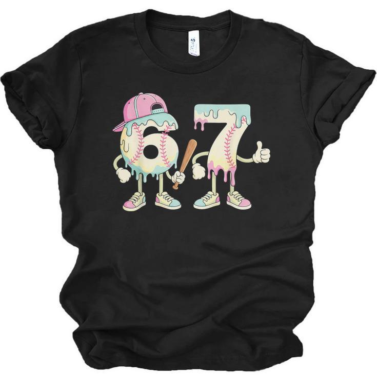Baseball 67 Dripping Six Seven Drip Meme Ice Cream Boy Unisex Jersey T-Shirt