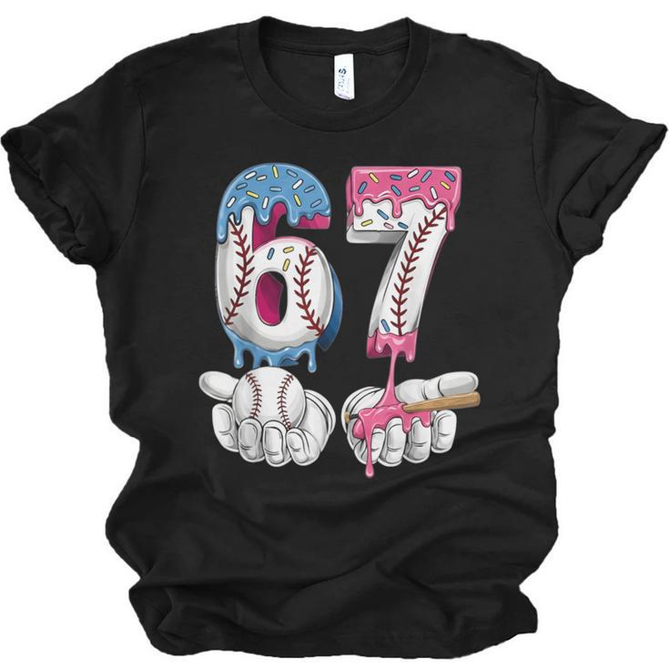 Baseball 67 Ice Cream Drip Six Seven Boys Girls Meme Unisex Jersey T-Shirt