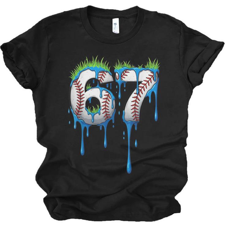 Baseball 67 Six Seven Gen Alpha Meme Blue Drip Boys Unisex Jersey T-Shirt