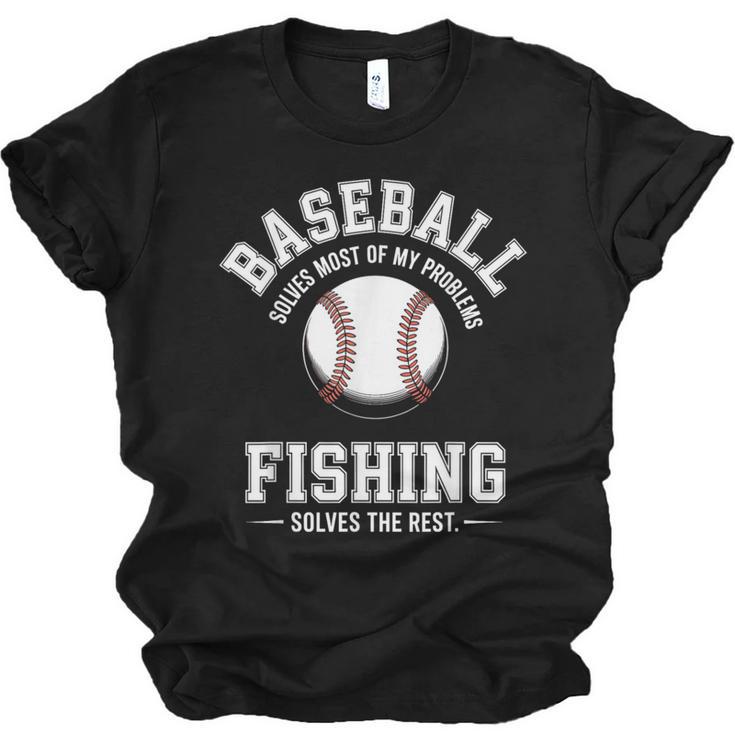 Baseball & Fishing Unisex Jersey T-Shirt