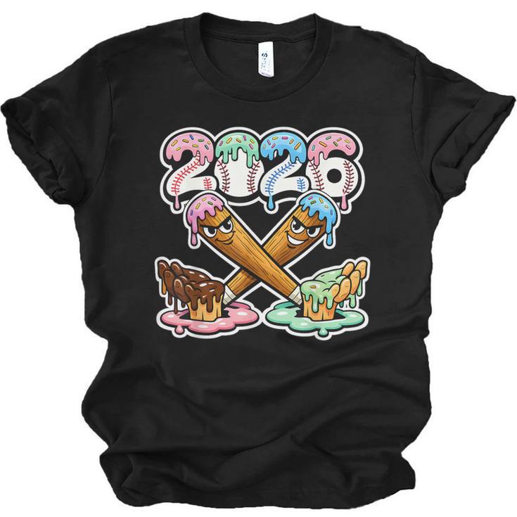 Baseball Bat 2026 Hands Drip Boys Ice Cream Dripping Youth Unisex Jersey T-Shirt