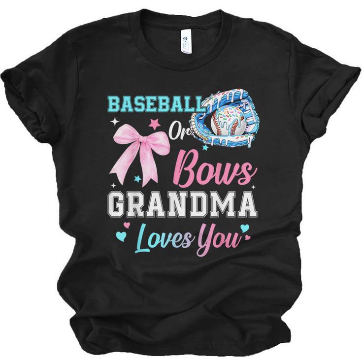 Baseball Or Bows Your Grandma Loves You Gender Reveal Unisex Jersey T-Shirt