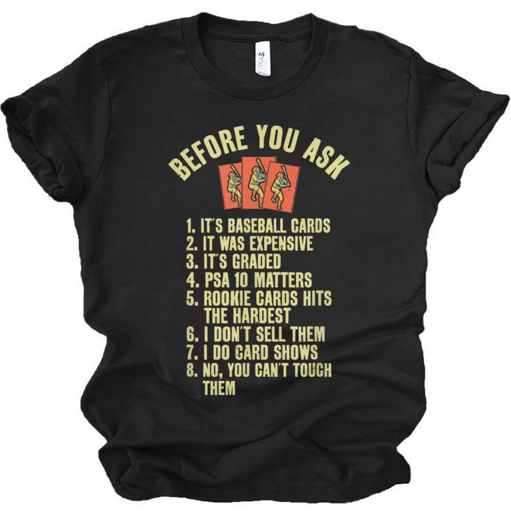 Baseball Card Collector Baseball Card Trading Unisex Jersey T-Shirt