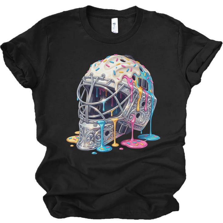 Baseball Catcher Mask Ice Cream Dripping Baseball Boys Unisex Jersey T-Shirt