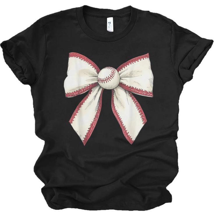 Baseball Coquette Bow Cute Baseball Game Unisex Jersey T-Shirt