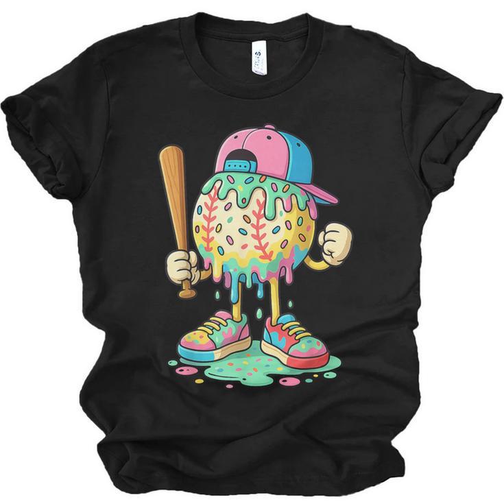 Baseball Drip For Boys Ice Cream Drip Baseball Sport Unisex Jersey T-Shirt