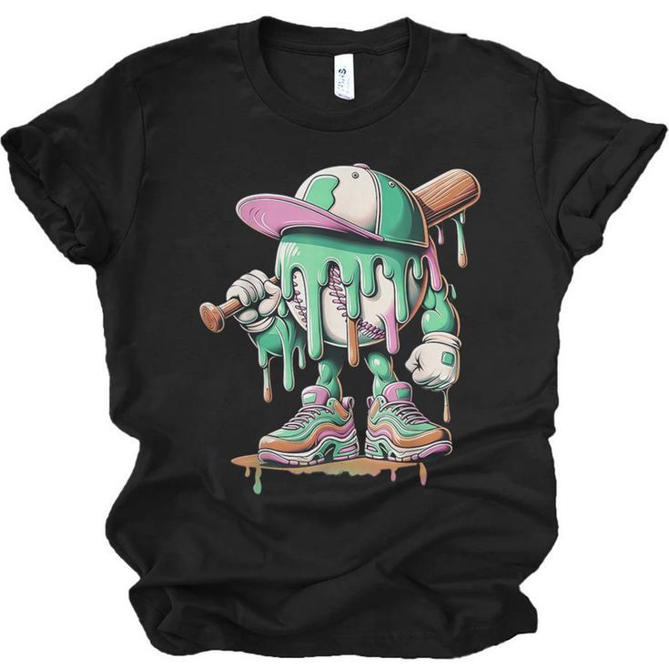 Baseball Drip For Boys Ice Cream Drip Baseball Unisex Jersey T-Shirt
