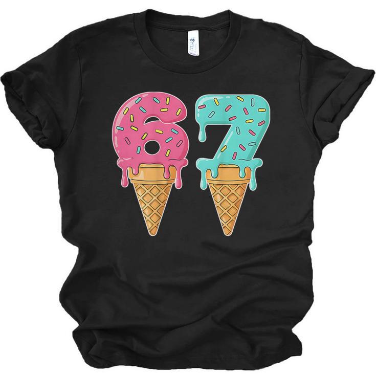 Baseball Drip Ice Cream 67 Baseball Unisex Jersey T-Shirt