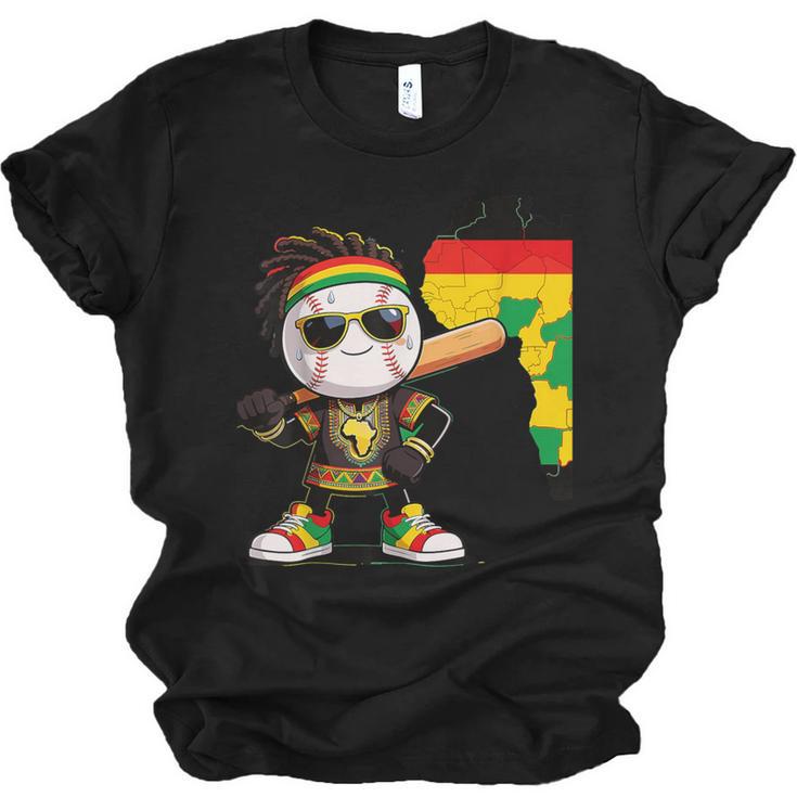 Baseball Drip Ice Cream Boys Youth Kids History Month Unisex Jersey T-Shirt