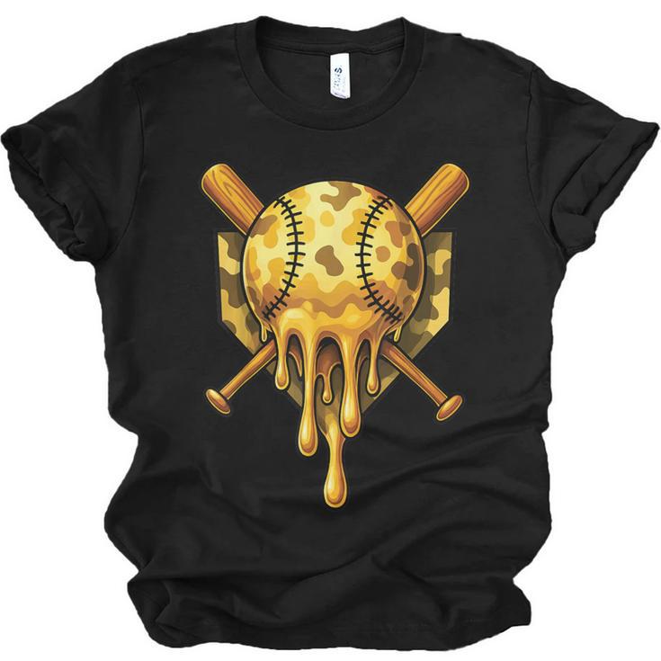 Baseball Drip Ice Cream Camo Cool Unisex Jersey T-Shirt
