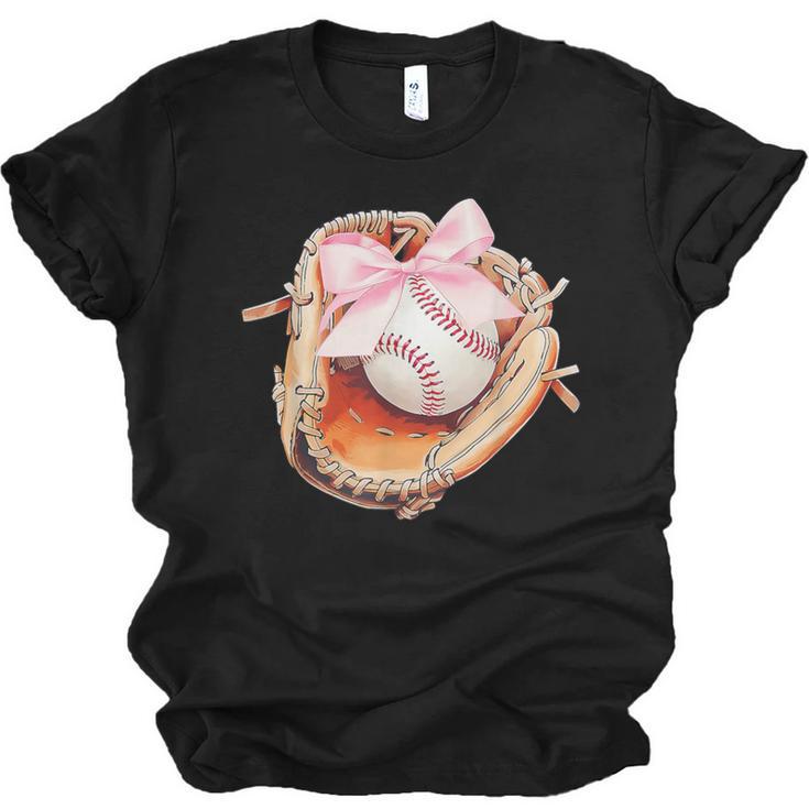 Baseball Drip Ice Cream Coquette Pink Bow Baseball Player Unisex Jersey T-Shirt