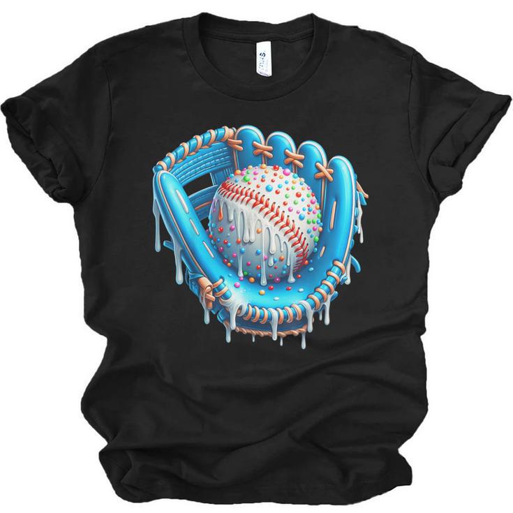 Baseball Drip Ice Cream Glove With Sprinkles Ball Boys Youth Unisex Jersey T-Shirt