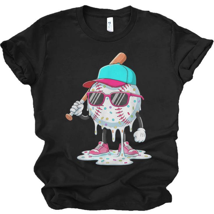 Baseball Drip Ice Cream Lifestyle Sprinkless Boy Kid Unisex Jersey T-Shirt