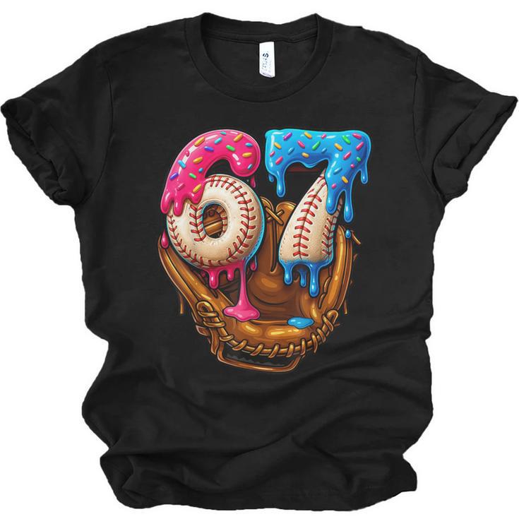 Baseball Drip Ice Cream Number 67 Player Or 67th Birthday Unisex Jersey T-Shirt