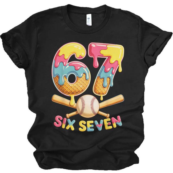 Baseball Drip Ice Cream Number 67 Player Lifestyle Unisex Jersey T-Shirt