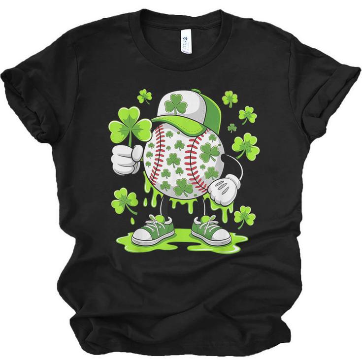 Baseball Drip Ice Cream Shamrock Irish St Patricks Men Unisex Jersey T-Shirt