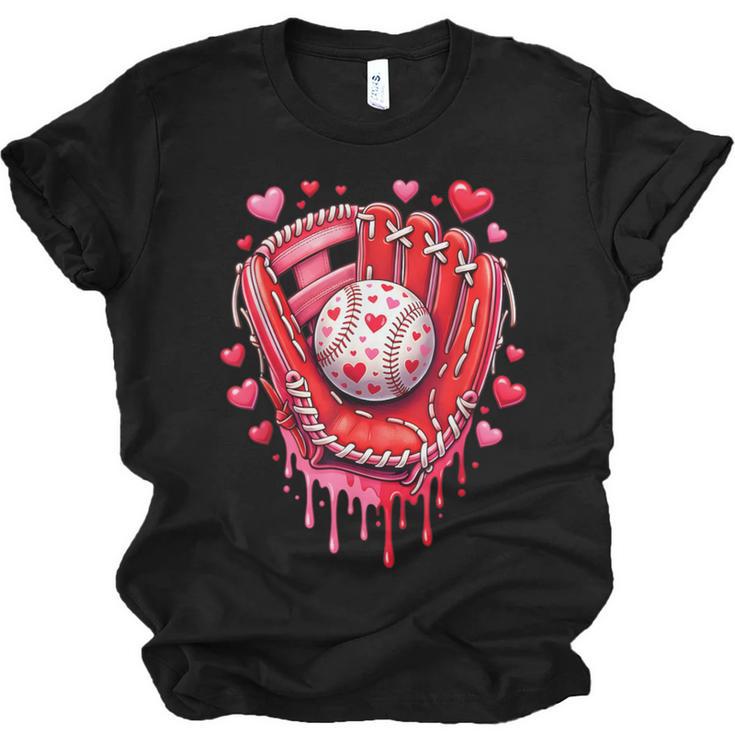 Baseball Drip Ice Cream Sprinkles Valentines Day Baseball Unisex Jersey T-Shirt