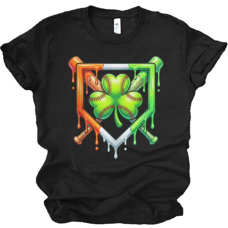 Baseball Drip Ice Cream St Patricks Day Shamrock Lucky Unisex Jersey T-Shirt