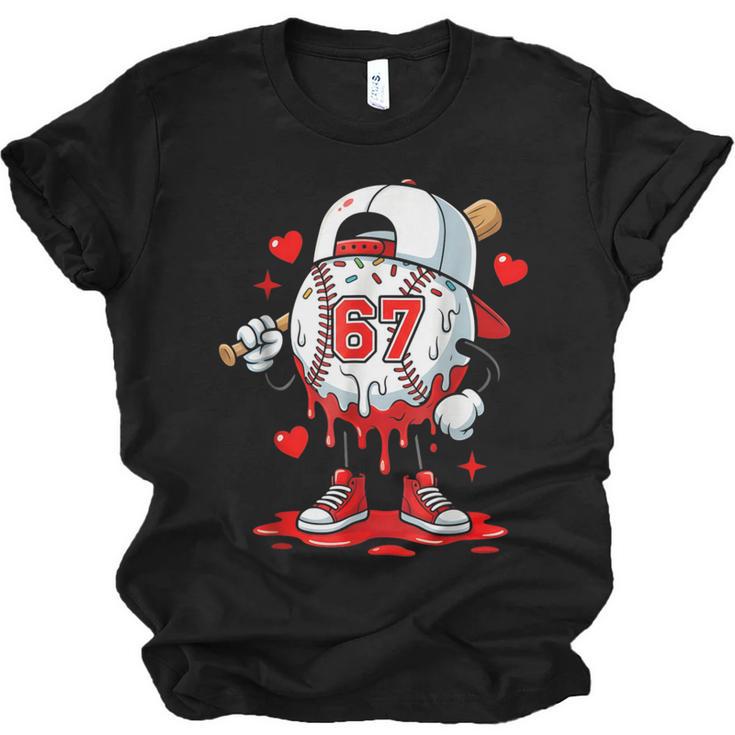 Baseball Drip Icecream Valentine 67 Meme Tees Men Youth Boys Unisex Jersey T-Shirt