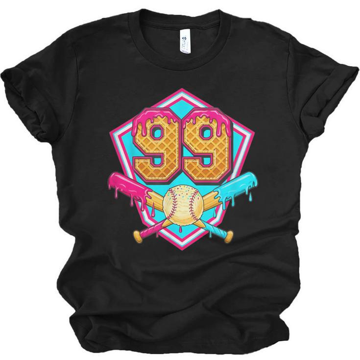 Baseball Drip Jersey Number 99 For Players & 99th Birthday Unisex Jersey T-Shirt
