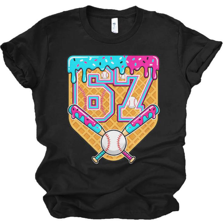 Baseball Drip Number 67 Ice Cream Home Plate Drip Unisex Jersey T-Shirt
