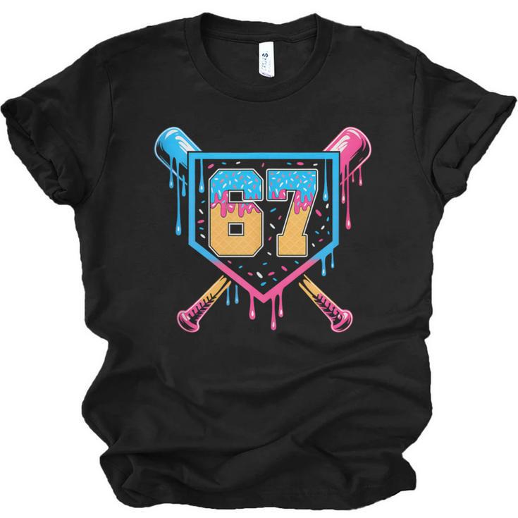 Baseball Drip Number 67 Player Or 67Th Birthday Unisex Jersey T-Shirt