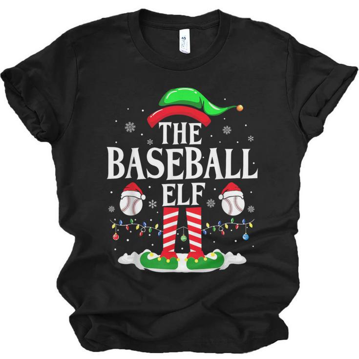 The Baseball Elf Christmas Sport Lovers Xmas Elf Unisex Jersey T-Shirt