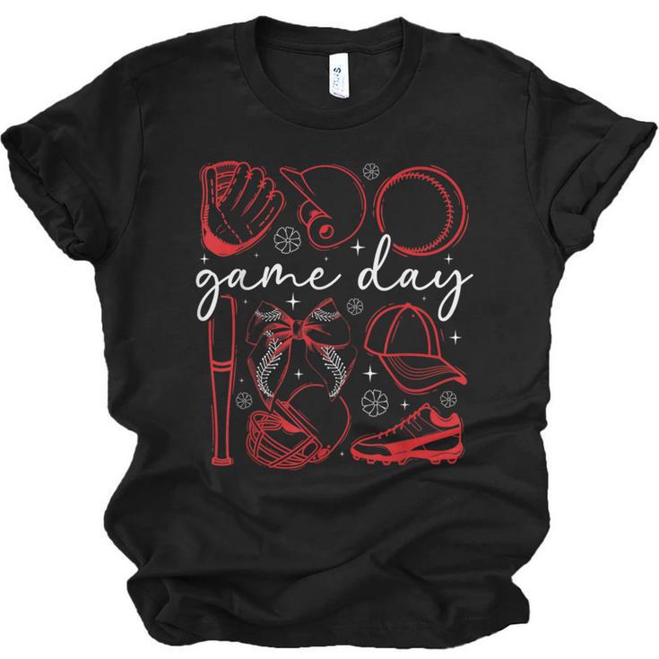 Baseball Game Day Coquette Game Day Baseball Unisex Jersey T-Shirt