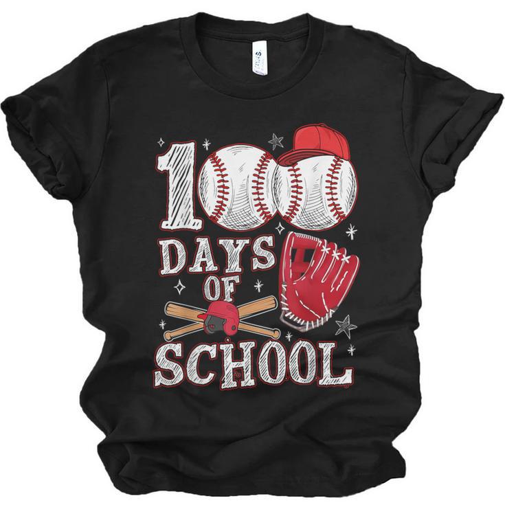 Baseball Happy 100 Days Of School Boy Girl Kid Teacher Unisex Jersey T-Shirt