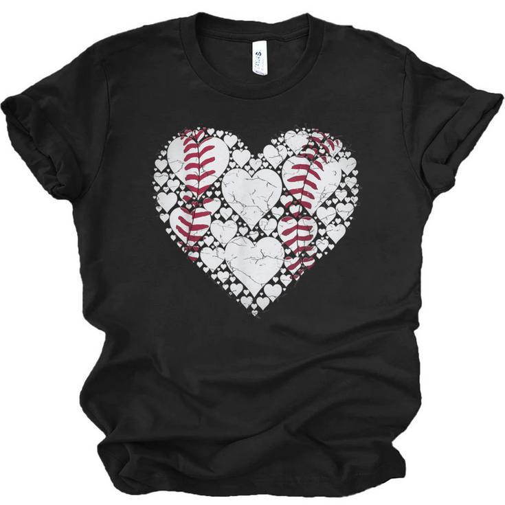 Baseball Heart Love Game Sports Fan Game Day Unisex Jersey T-Shirt